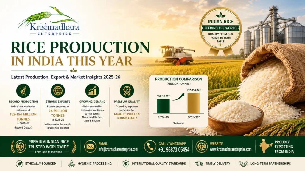 Rice Production in India This Year (2025–26): Trends, Exports and Market Outlook